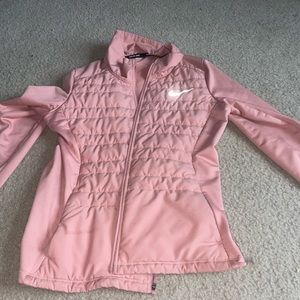 COPY - nike running jacket for cold weather does not have a hood. light pink co…